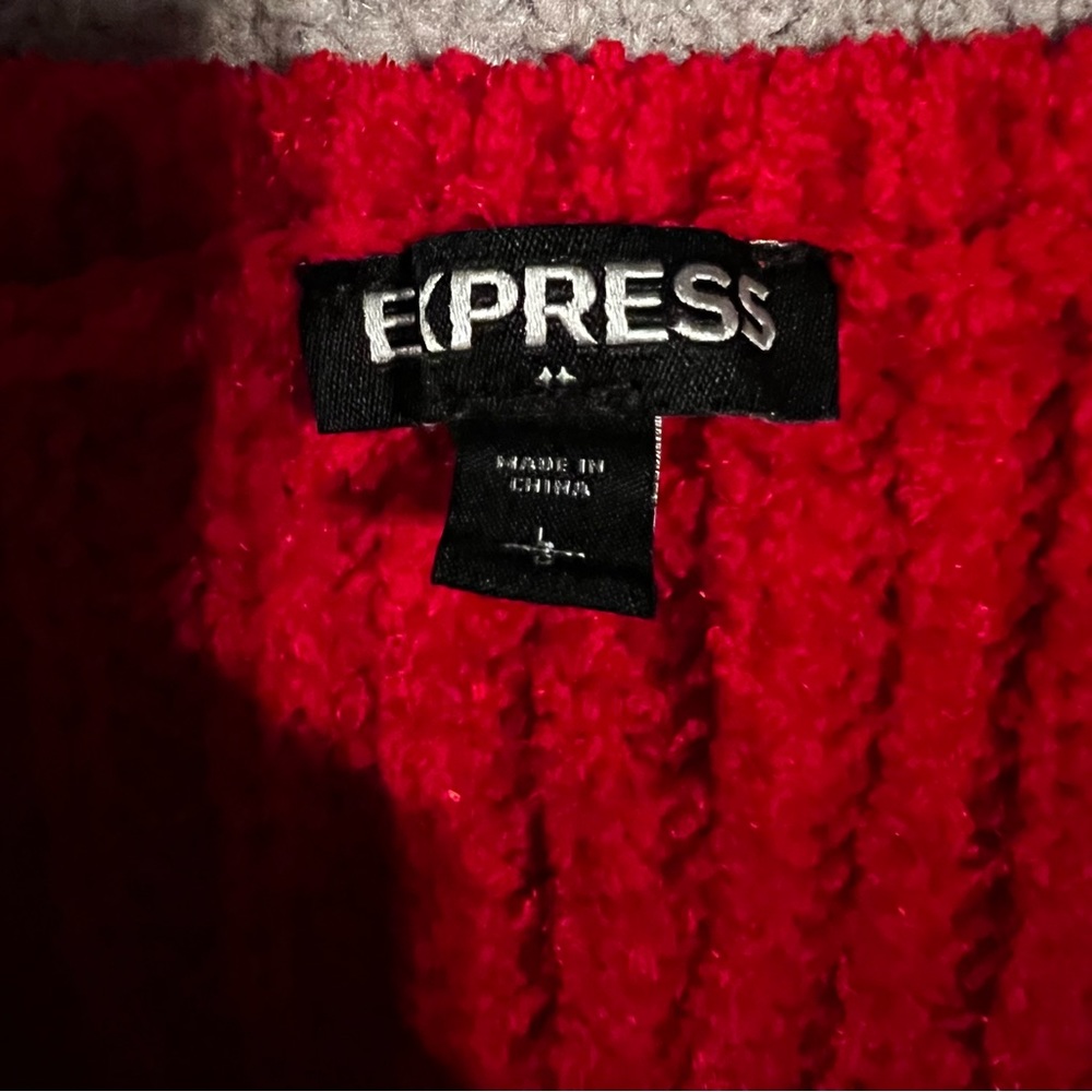 Express Red Sweater in Large - Picture 2 of 5